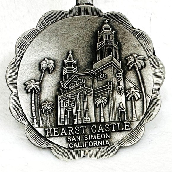Hearst Castle Souvenir Spoon - 1990 Josef Pewter Signed - Picture 2 of 8